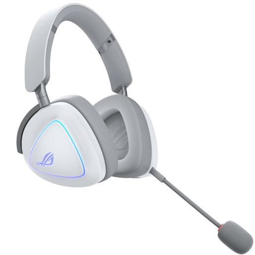 ASUS ROG Delta II Moonlight White Edition Tri-Mode Wireless Gaming Headset in White